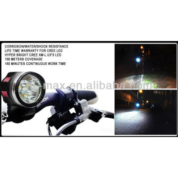 Hi-max Wasserdichter Regen 3 * led cree xm-l u2 1800 Lumen Scheinwerfer